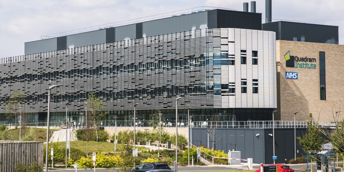 Front face of the Quadram Institute building