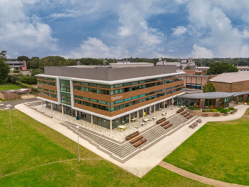 Aerial photo of the Centrum building